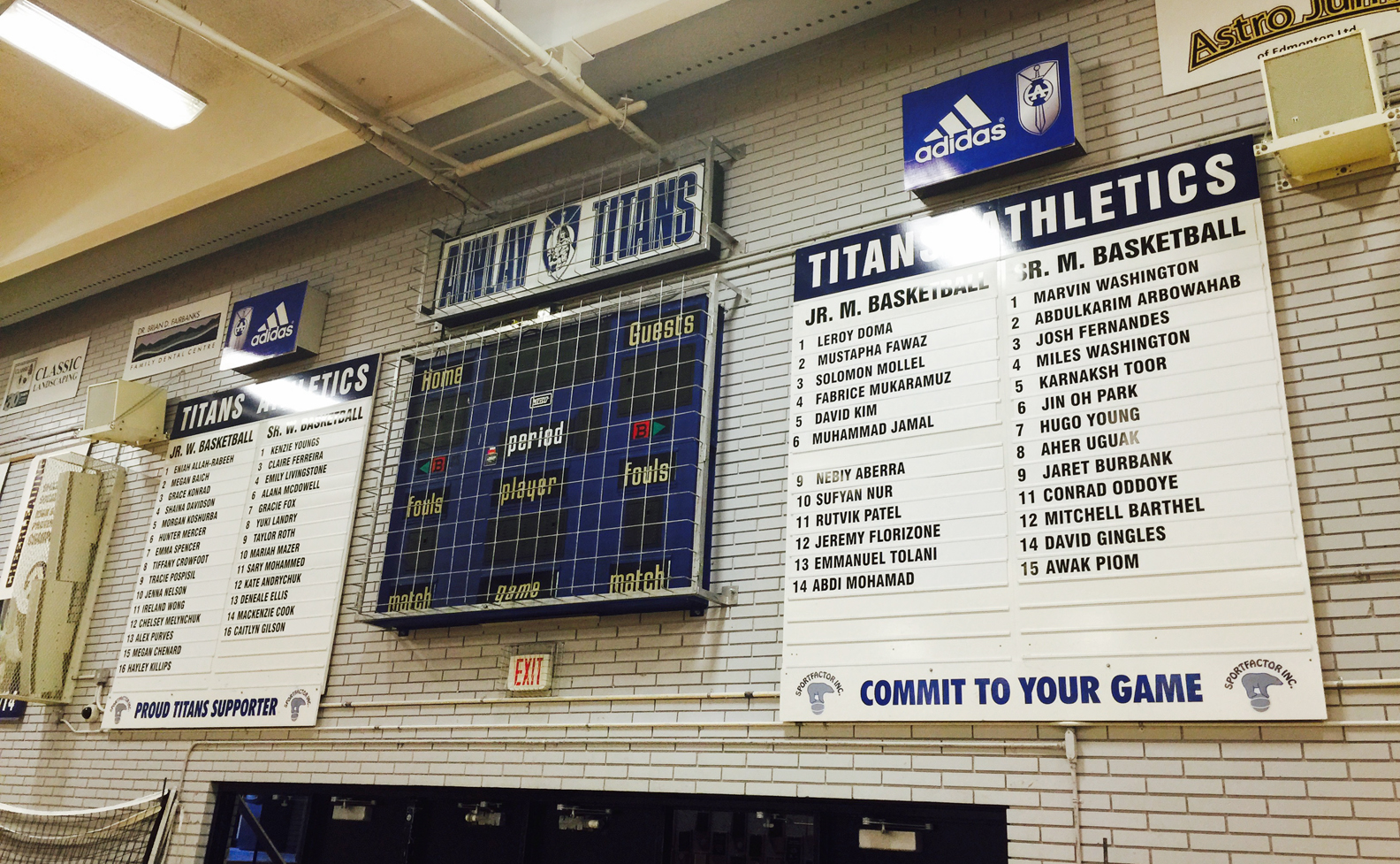 Titans Roster Board